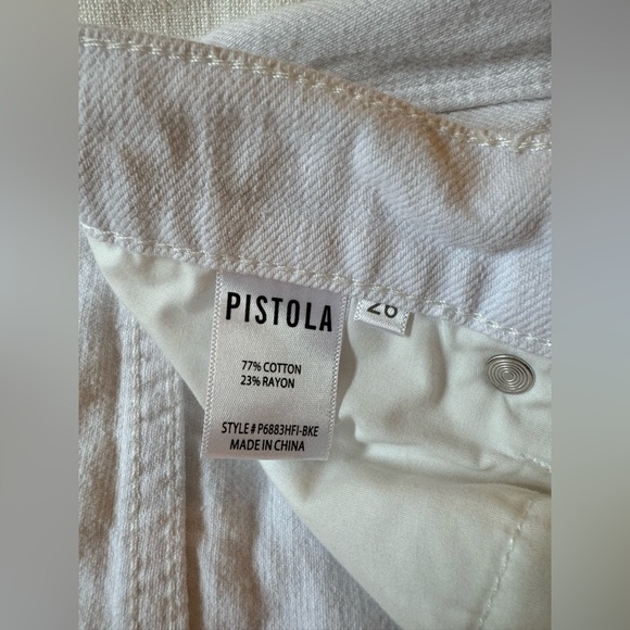 Pistola Cassie Crop Jean in White - Picture 6 of 6